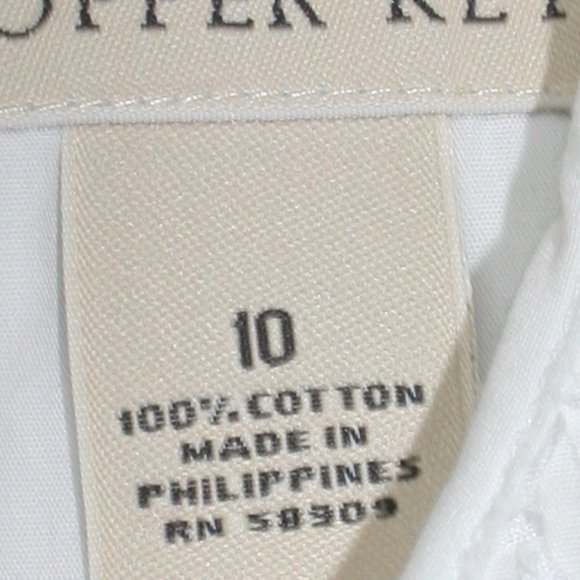 White Cotton Dress Size 10 - Picture 5 of 7